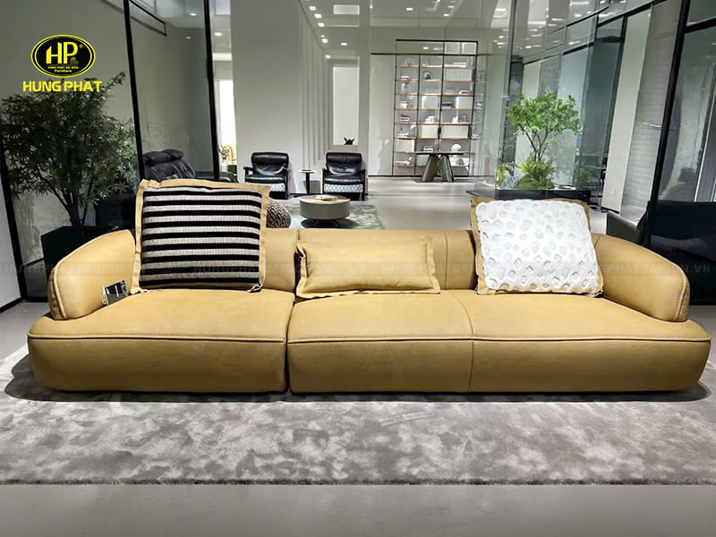 ghế sofa da bò dày tiêu chuẩn mới 2.0 ls96122q
