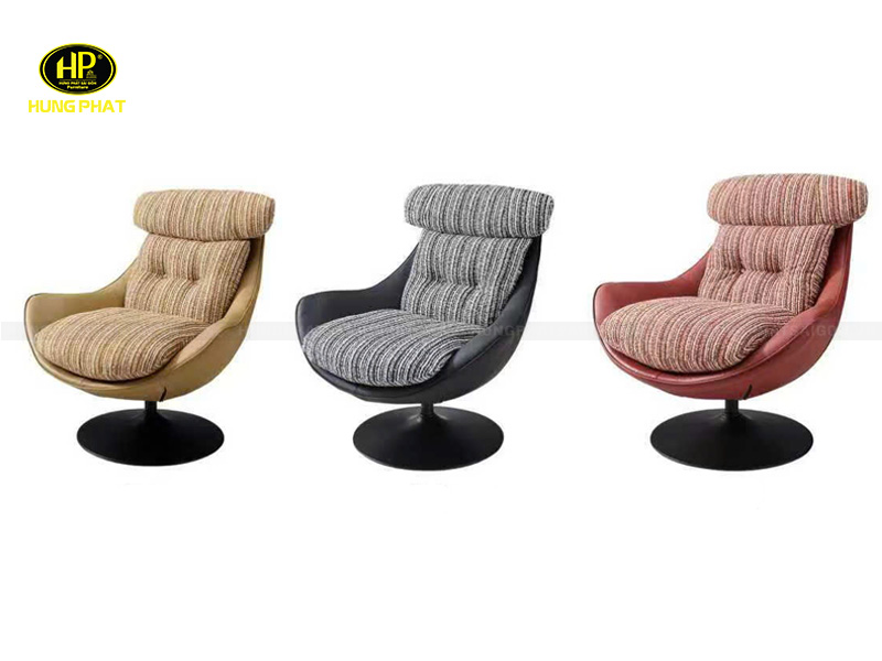 ghế thư giãn chân thép xoay 360 độ d99