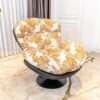 ghế thư giãn xoay 360 độ chân thép d06