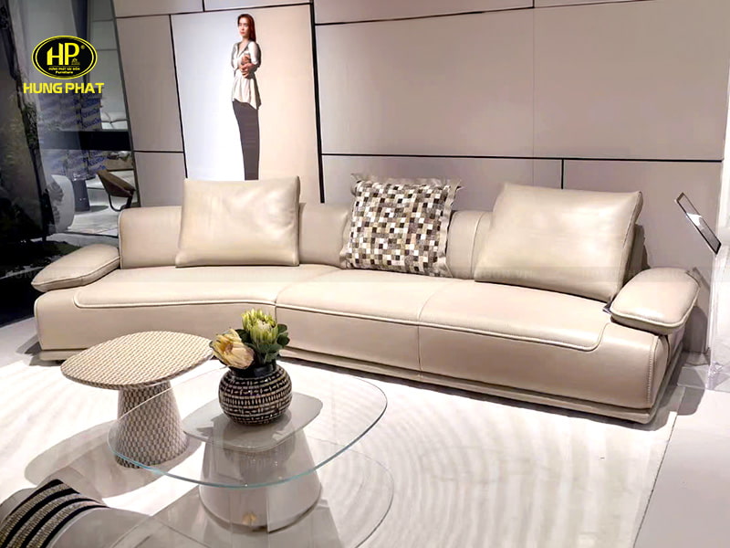 sofa băng da bò độ dày 2.0 tiêu chuẩn mới ls96158