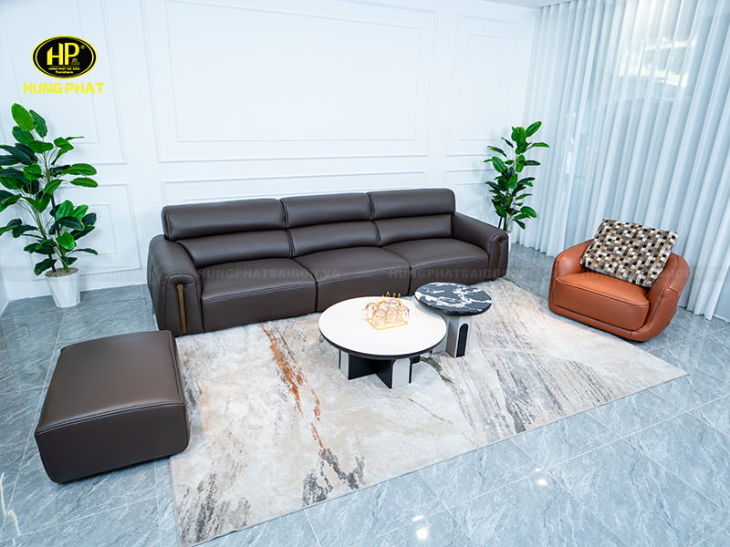 sofa băng da bò ls96129q