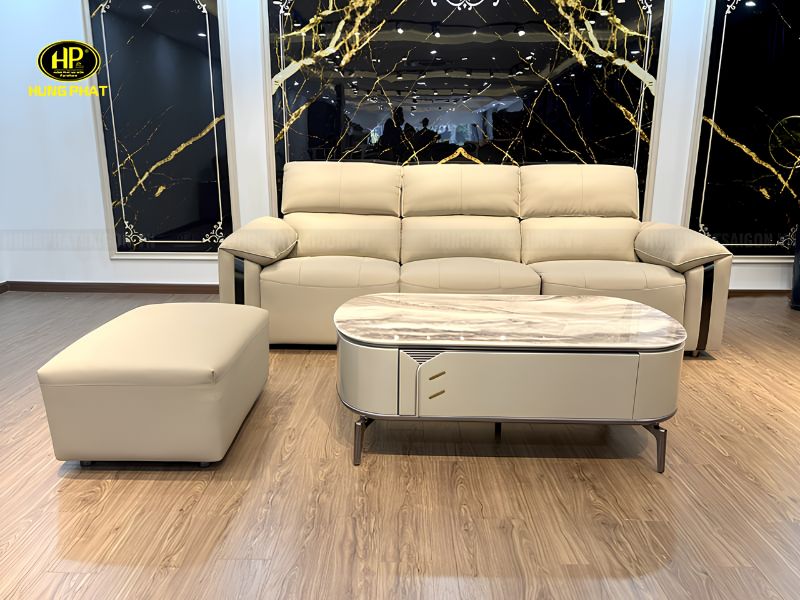 sofa da bò ý mang phong cách sang trọng