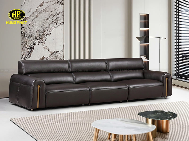 sofa phòng khách da bò thật dày 2.0 tp-k7779