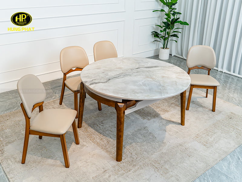 bàn ghế phòng ăn đa năng xếp gọn mở rộng h702