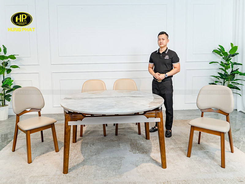 bộ bàn ăn cơm 6 ghế ba-h702
