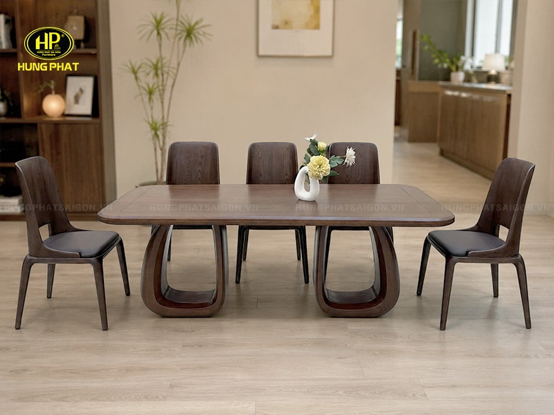 bộ bàn ăn sồi nga 8 chỗ ngồi h034