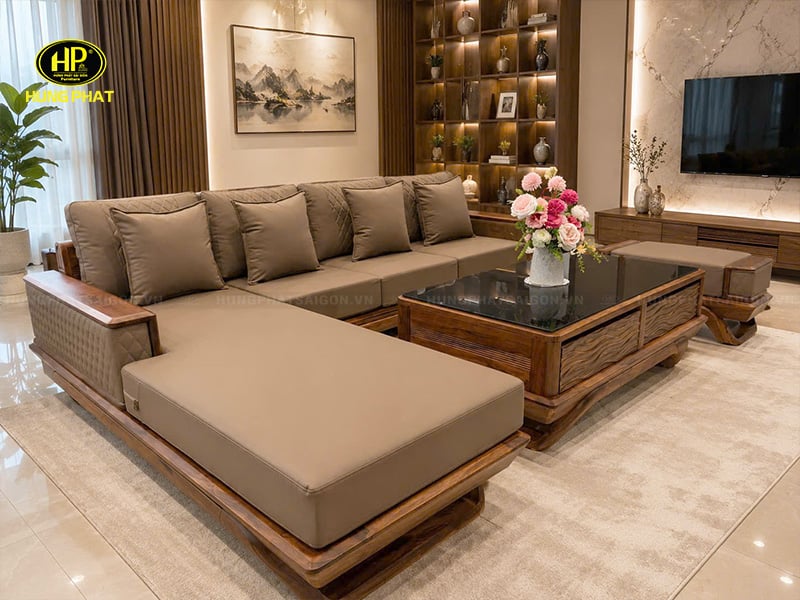 bộ salon gỗ hương xám hh-16