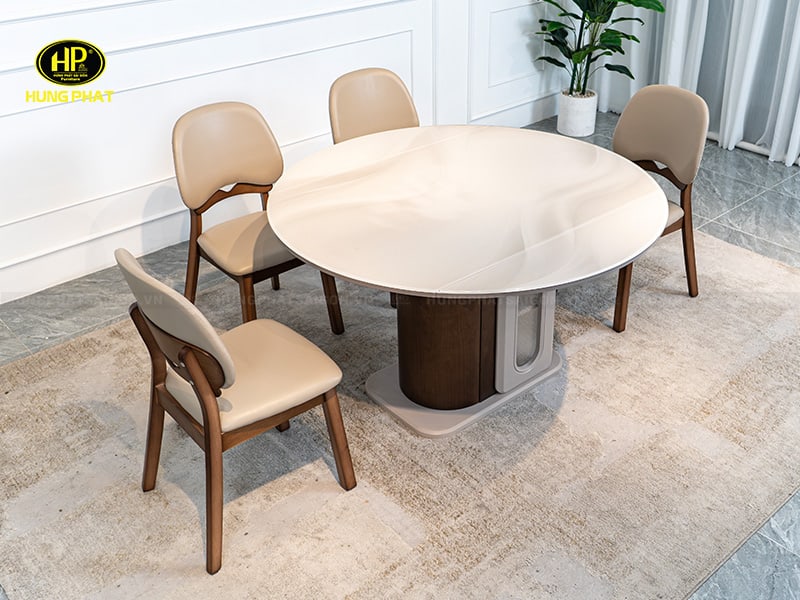 bộ bàn ăn mặt đá 6 ghế ngồi h689-862
