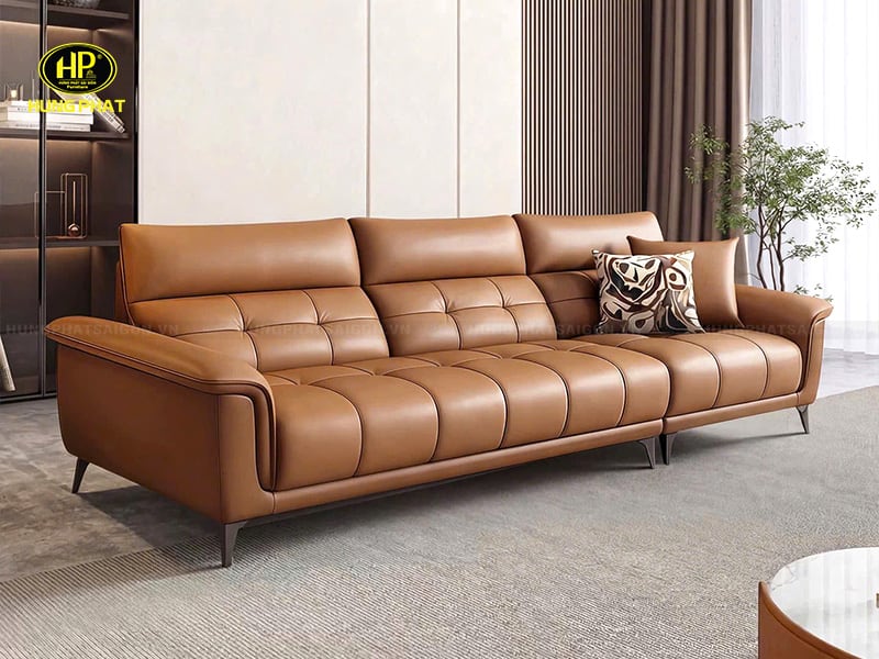 ghế sofa băng dài da lau mực bút bi h-138