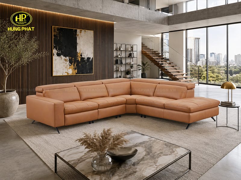 ghế sofa góc l chỉnh điện thư giãn hiện đại u51785m