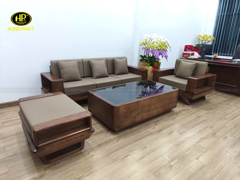 hình thực tế sofa gỗ hs-031