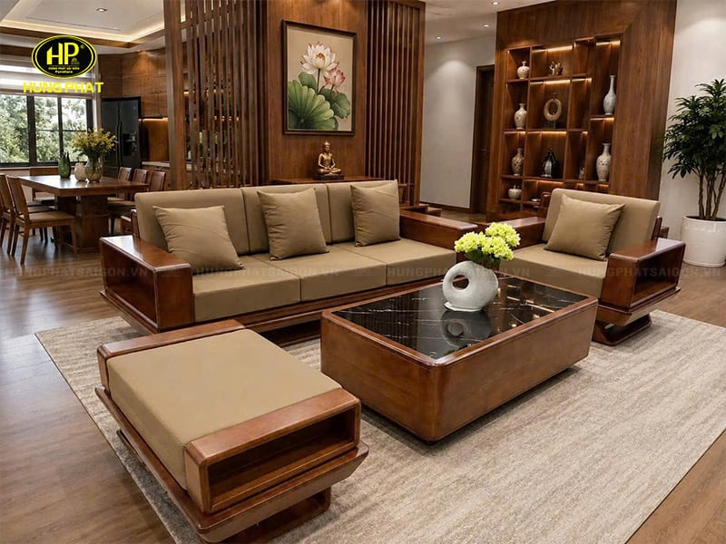 salon gỗ sồi nga hs-031