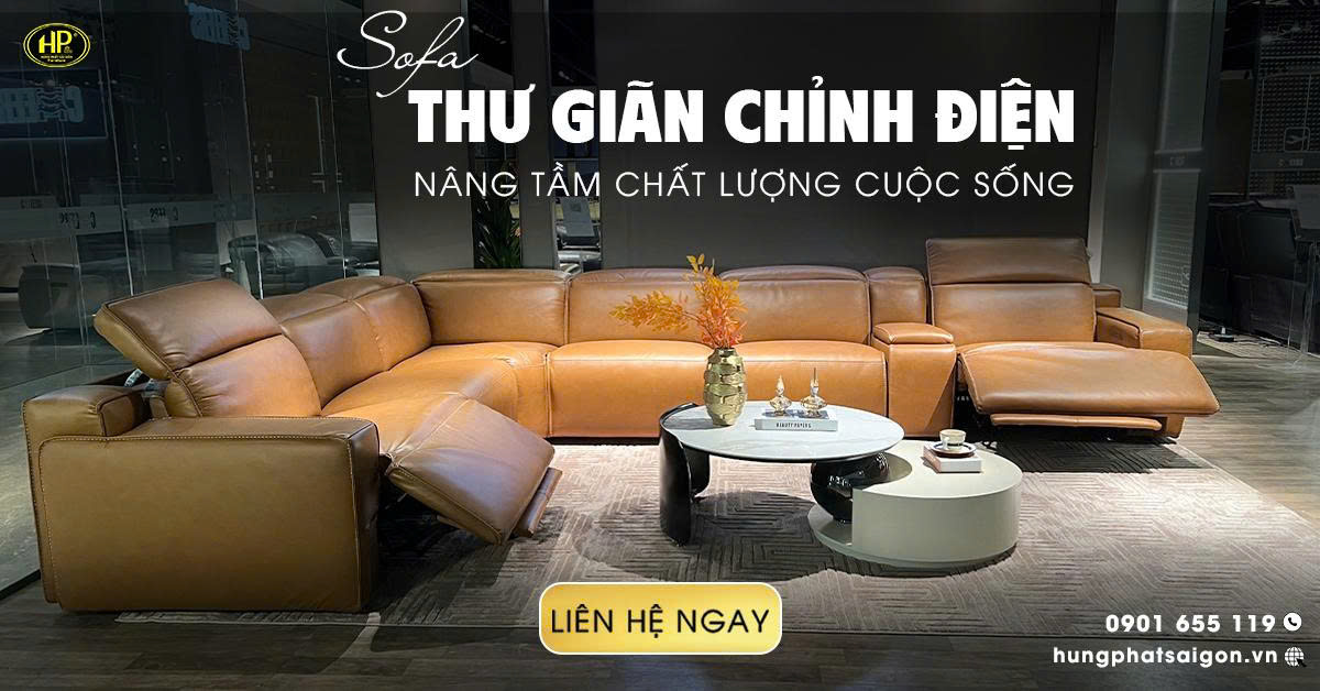 sofa thư giãn chỉnh điện phòng khách