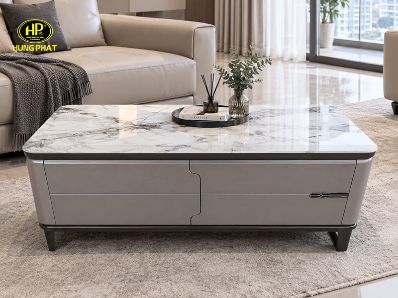 bàn trà chữ nhật mặt đá bt-89-30