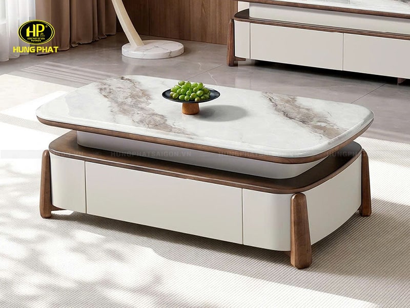 bàn trà coffee table mặt đá -bt-2713