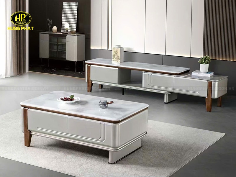 bàn trà mặt đá chữ nhật bt-89-30