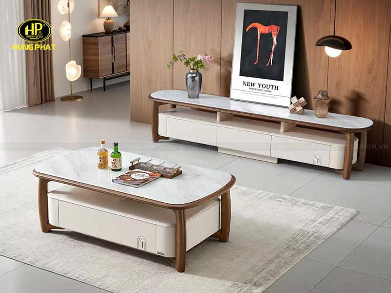 bàn trà sofa mặt đá vi tinh thể bt-1113