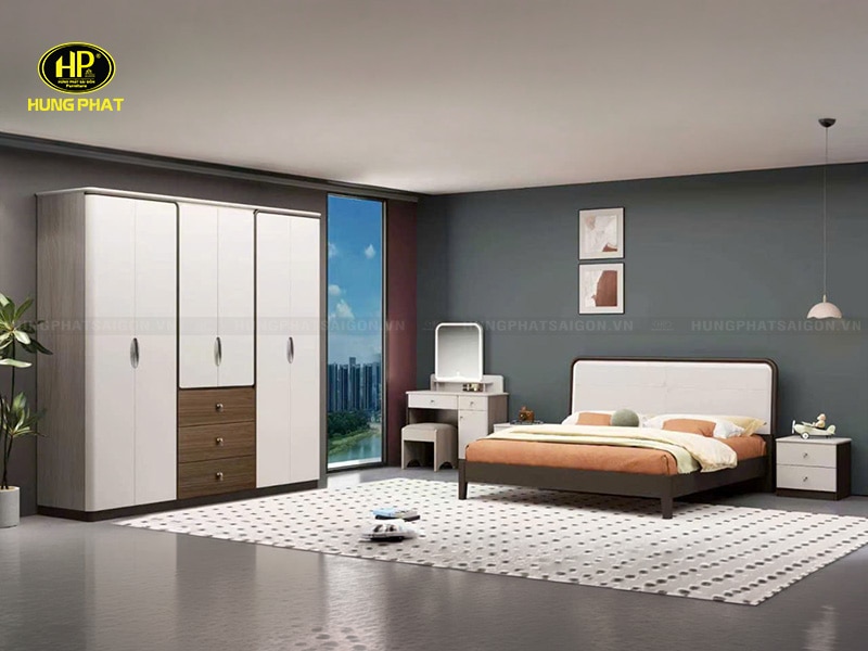 combo giường tủ mdf phòng ngủ hiện đại tp-y71