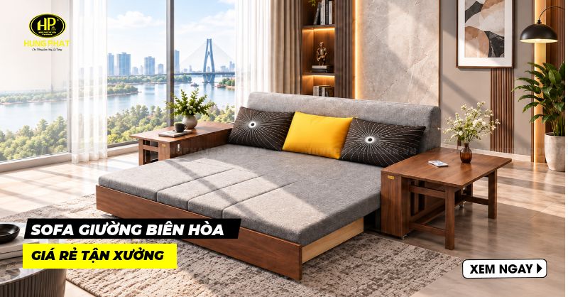 Sofa giường Biên Hòa tận Xưởng, miễn phí vận chuyển nội thành