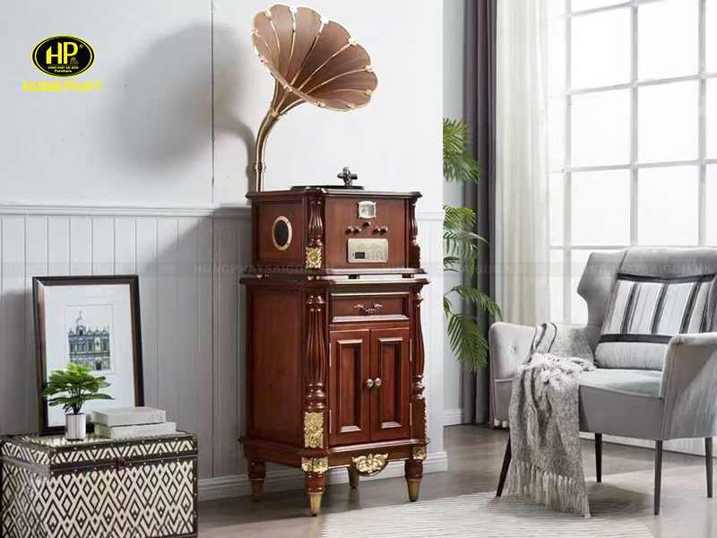 máy hát đĩa than dáng cổ điển kiểu châu âu f898