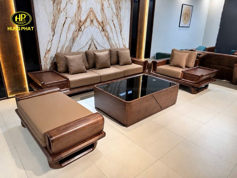 bộ sofa gỗ sồi nga nhập khẩu hs-033