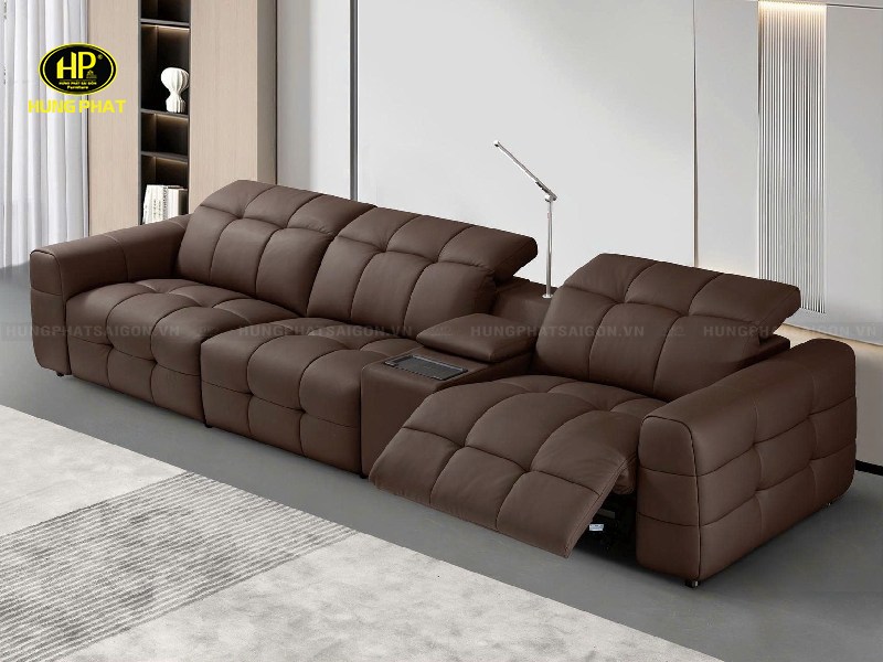 ghế sofa da bò chỉnh điện thư giãn đa năng lj58103