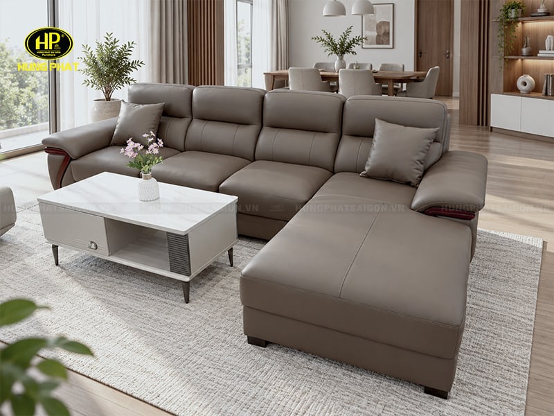 ghế sofa góc l da sinh thái hd-48