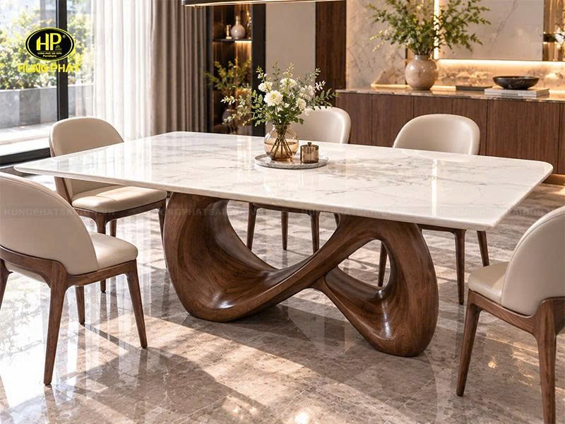 mẫu bàn phòng ăn mặt đá cao cấp ba-22222