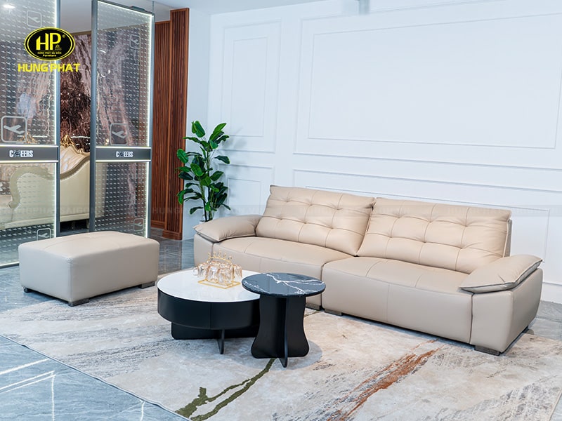 sofa băng da bò nhập khẩu sf-t313