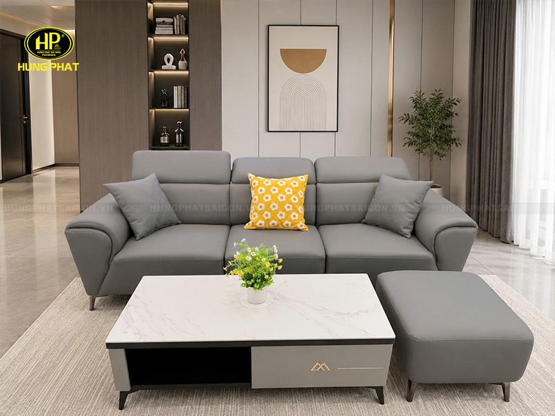 sofa băng da công nghiệp chống mực h-139