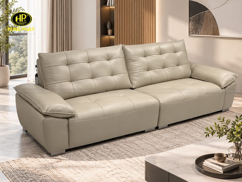 sofa văng da bò nhập khẩu sf-t313